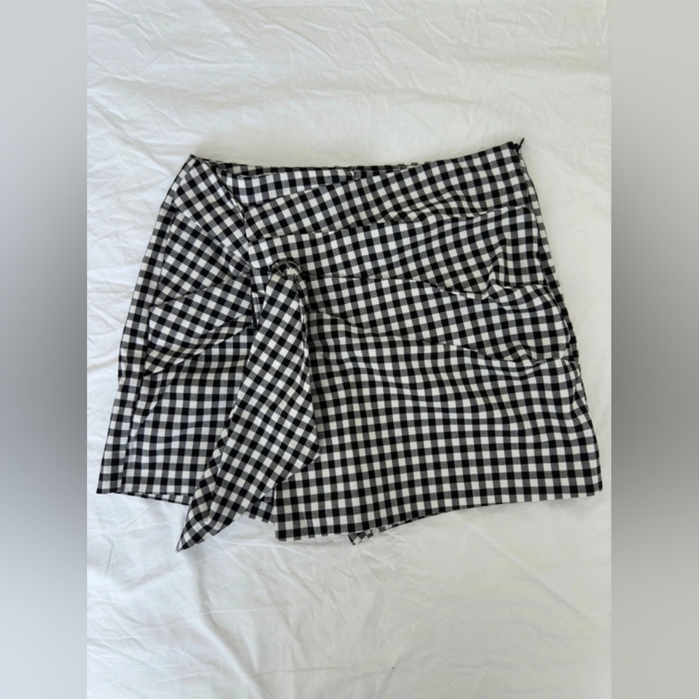 Black and White Checkered Skirt